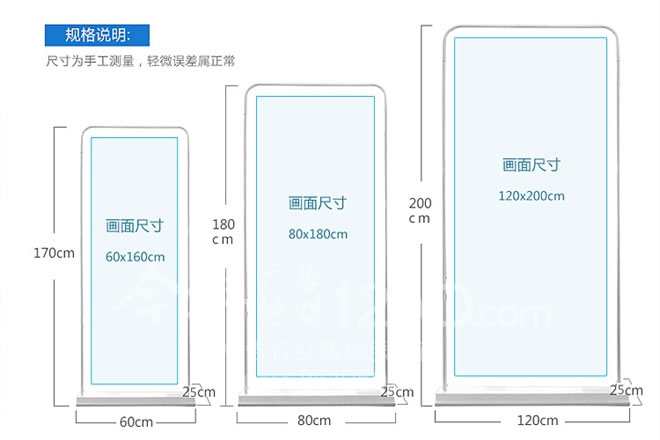 注水门型展架——尺寸规格