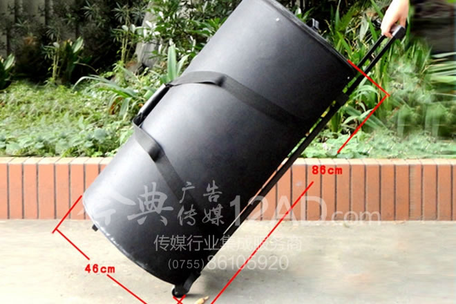 拉网展架——可随时移动的包装圆桶箱